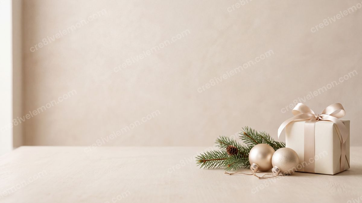 Image 03 of christmas presentation ai image pack, watermarked preview