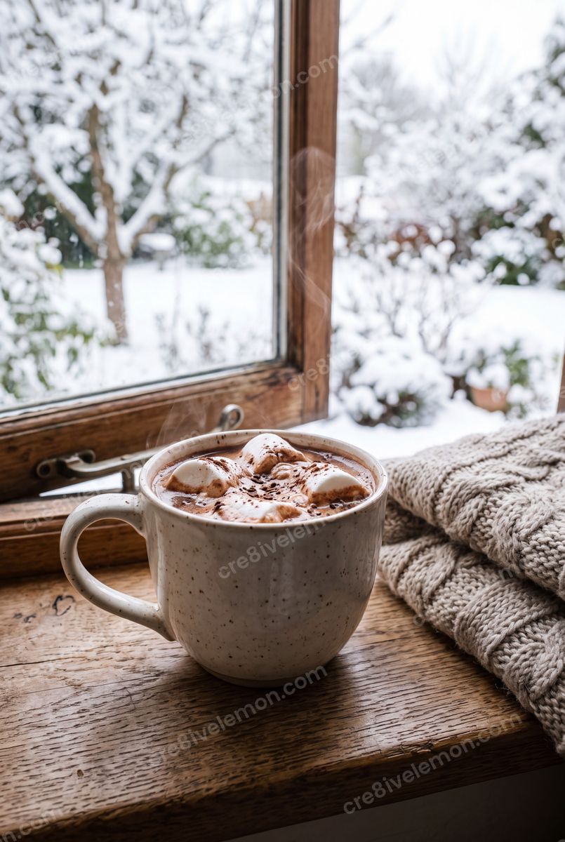 Image 03 of cozy winter lifestyle ai image pack, watermarked preview