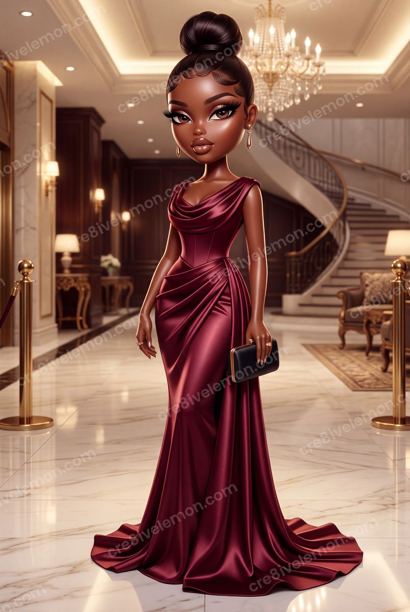 Image 03 of luxe fashion doll ai image pack, watermarked preview