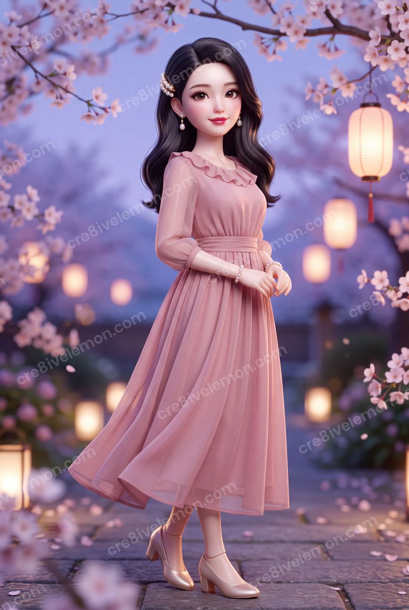 Image 02 of japanese doll fashion ai image pack, watermarked preview