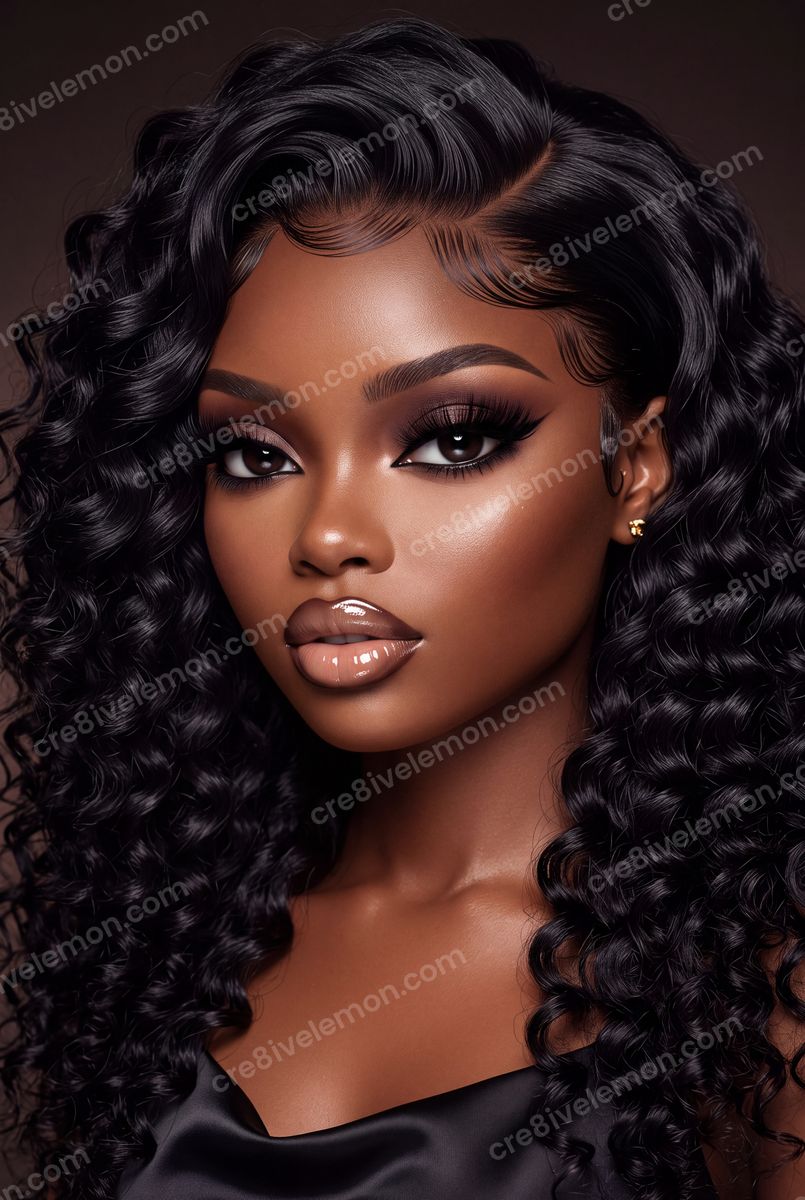 Image 01 of duo glam beauty portraits ai image pack, watermarked preview