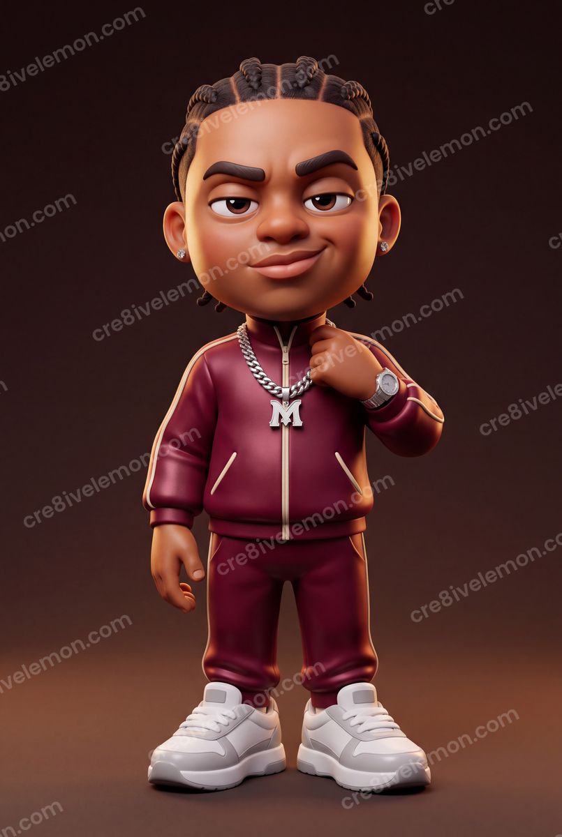 Image 02 of 3d hip hop characters ai image pack, watermarked preview