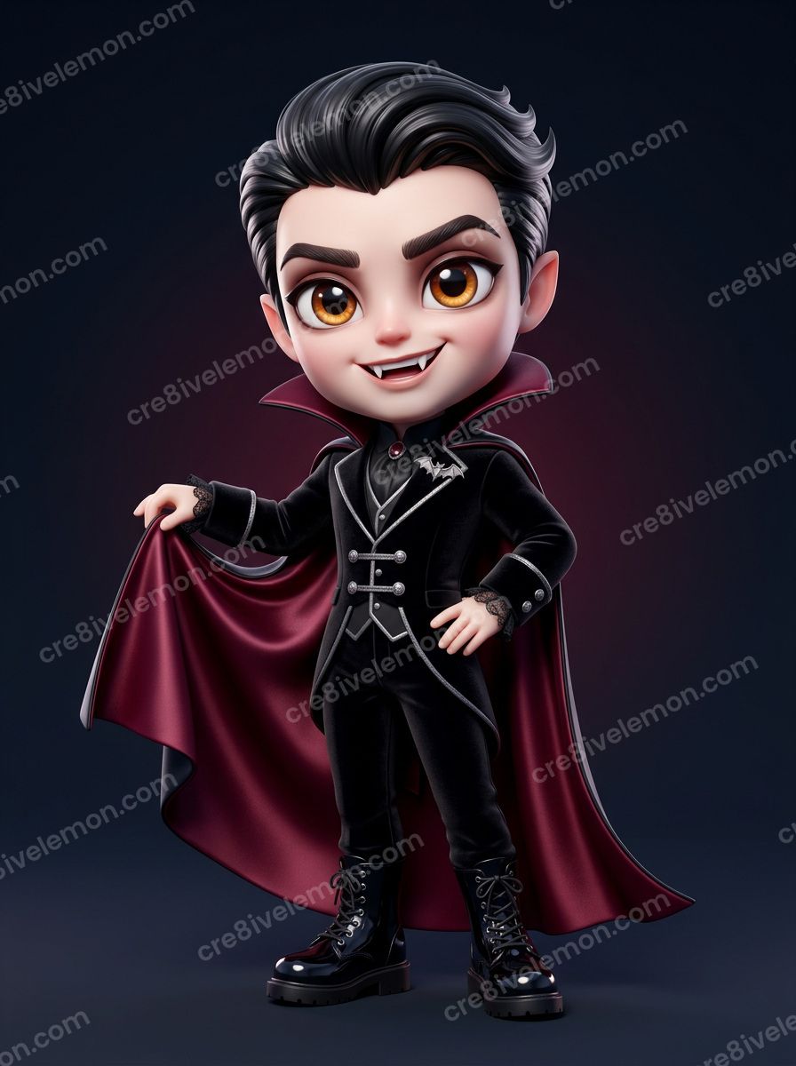 Image 02 of spooky little characters ai image pack, watermarked preview