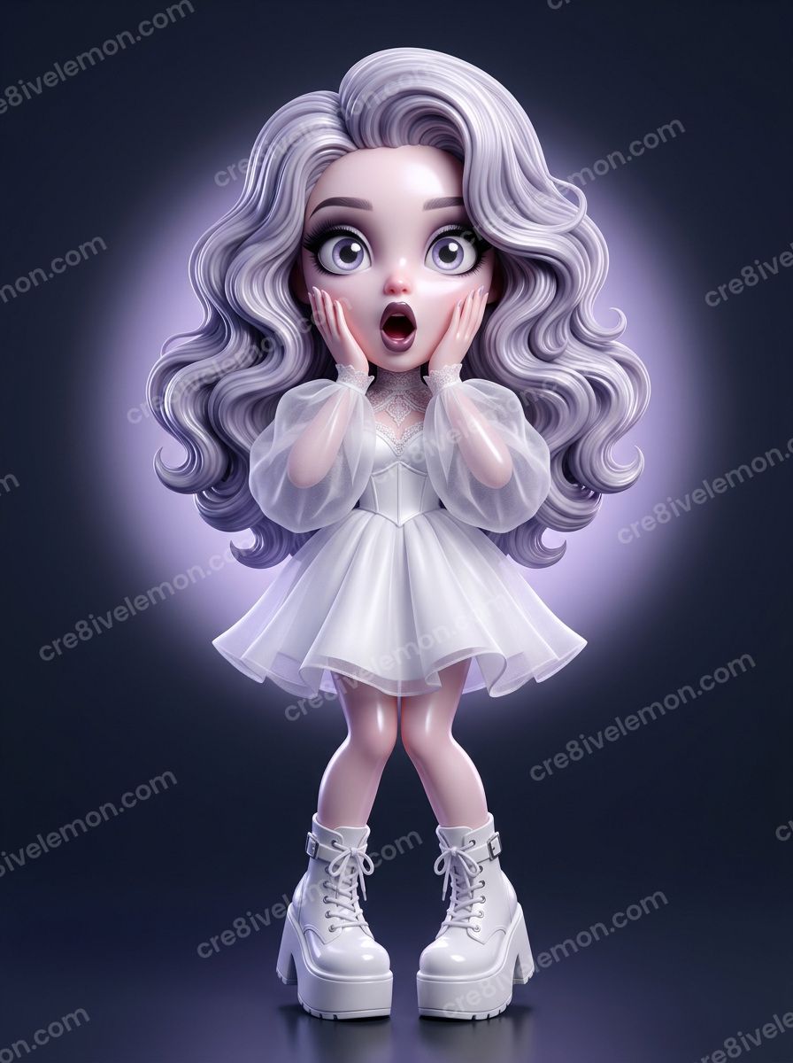 Image 03 of spooky little characters ai image pack, watermarked preview
