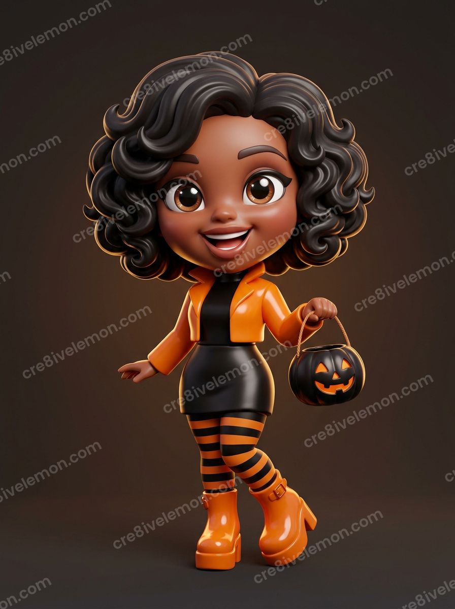 Image 04 of spooky little characters ai image pack, watermarked preview