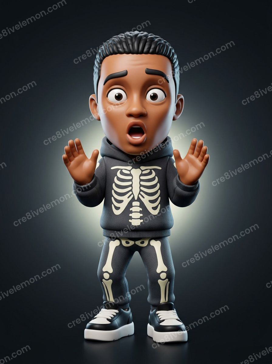 Image 09 of spooky little characters ai image pack, watermarked preview