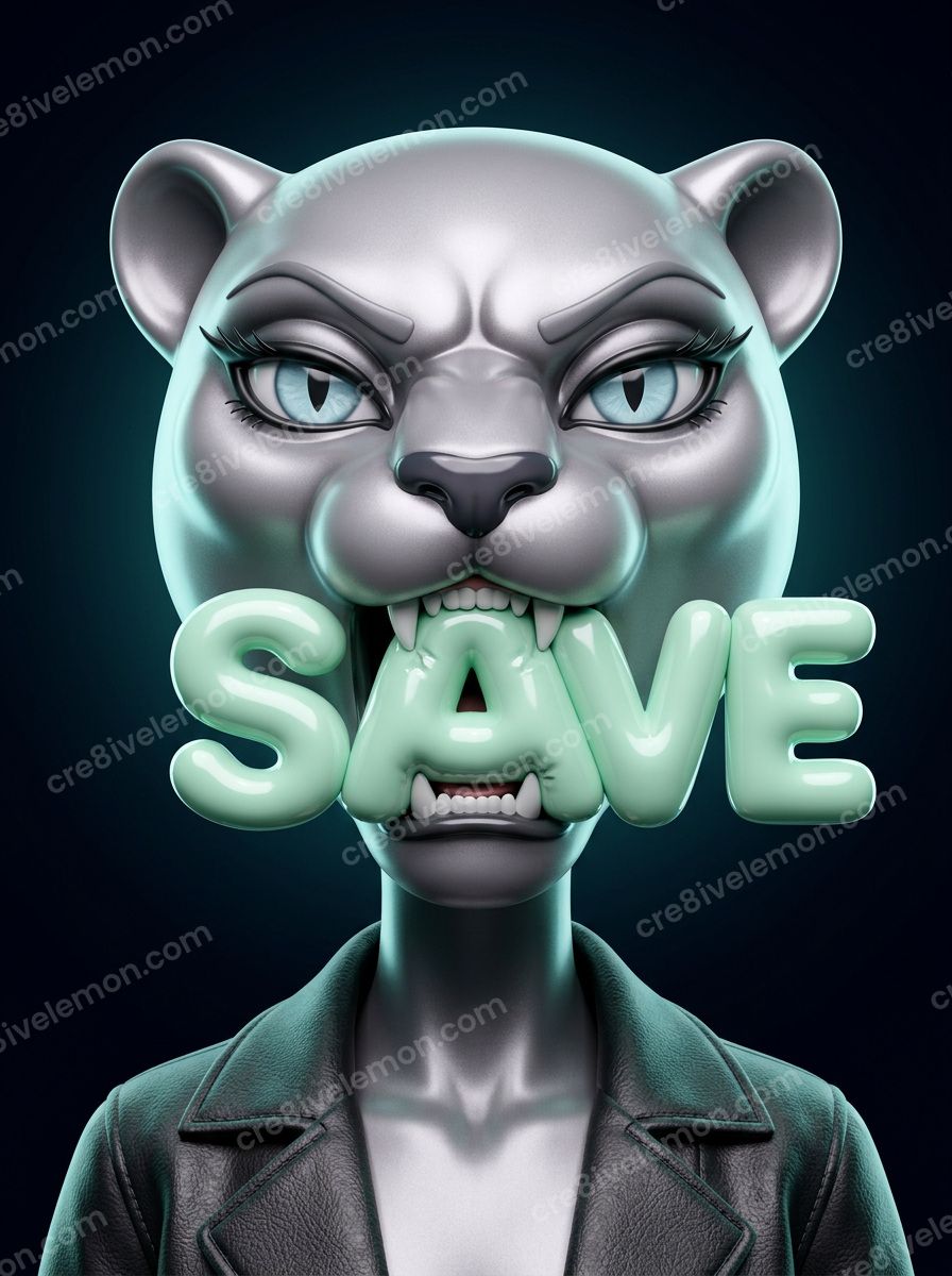 Image 03 of bite the sale silver cartoons ai image pack, watermarked preview