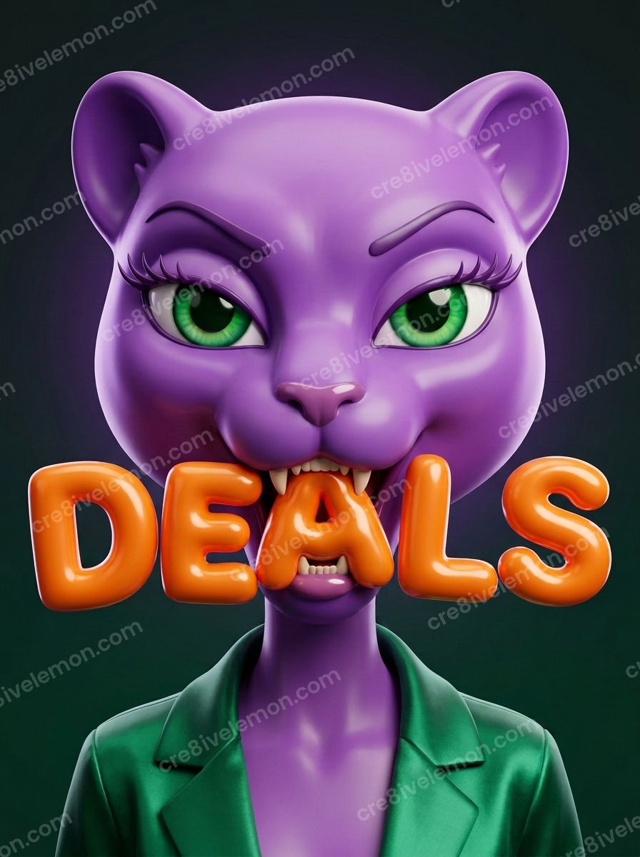 Image 03 of bite the sale colourful cartoons ai image pack, watermarked preview