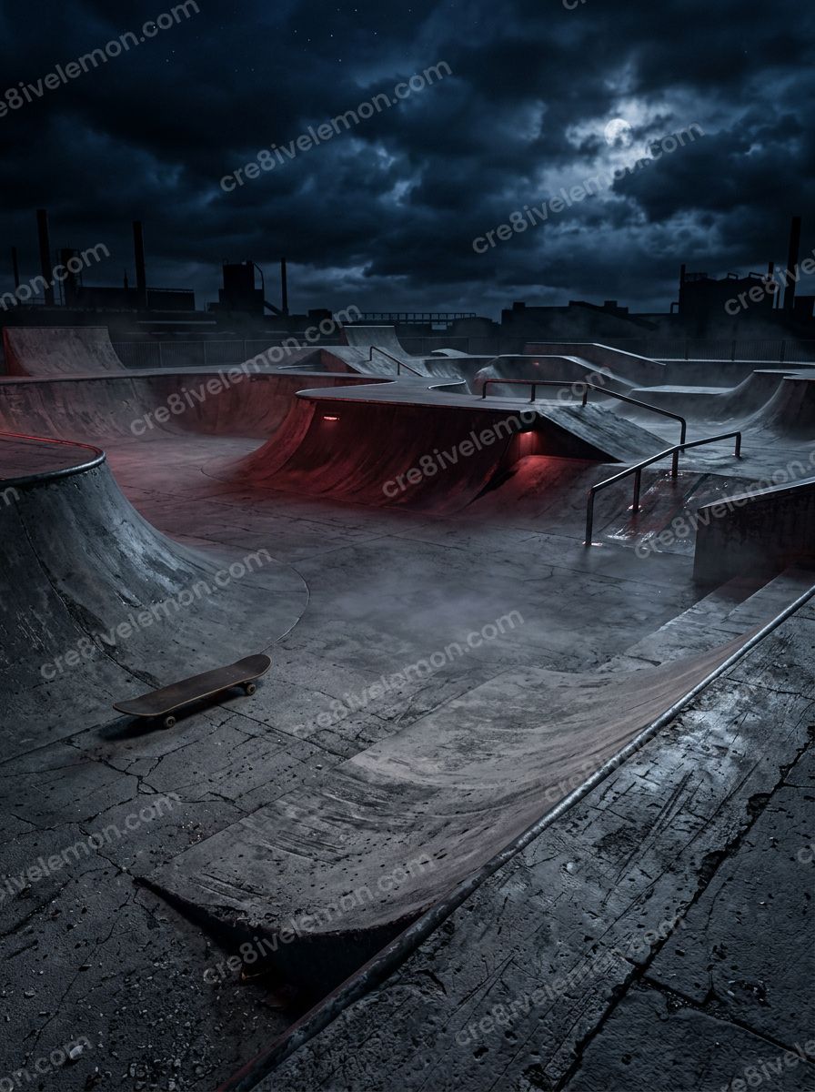 Image 04 of cinematic 3d halloween backgrounds ai image pack, watermarked preview