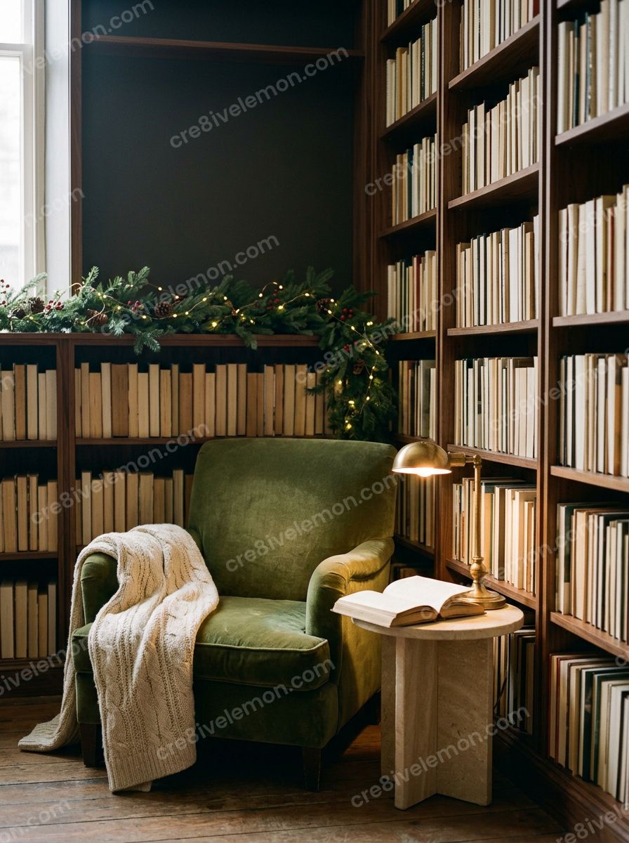 Image 03: Cozy Bookshop Corner, watermarked preview