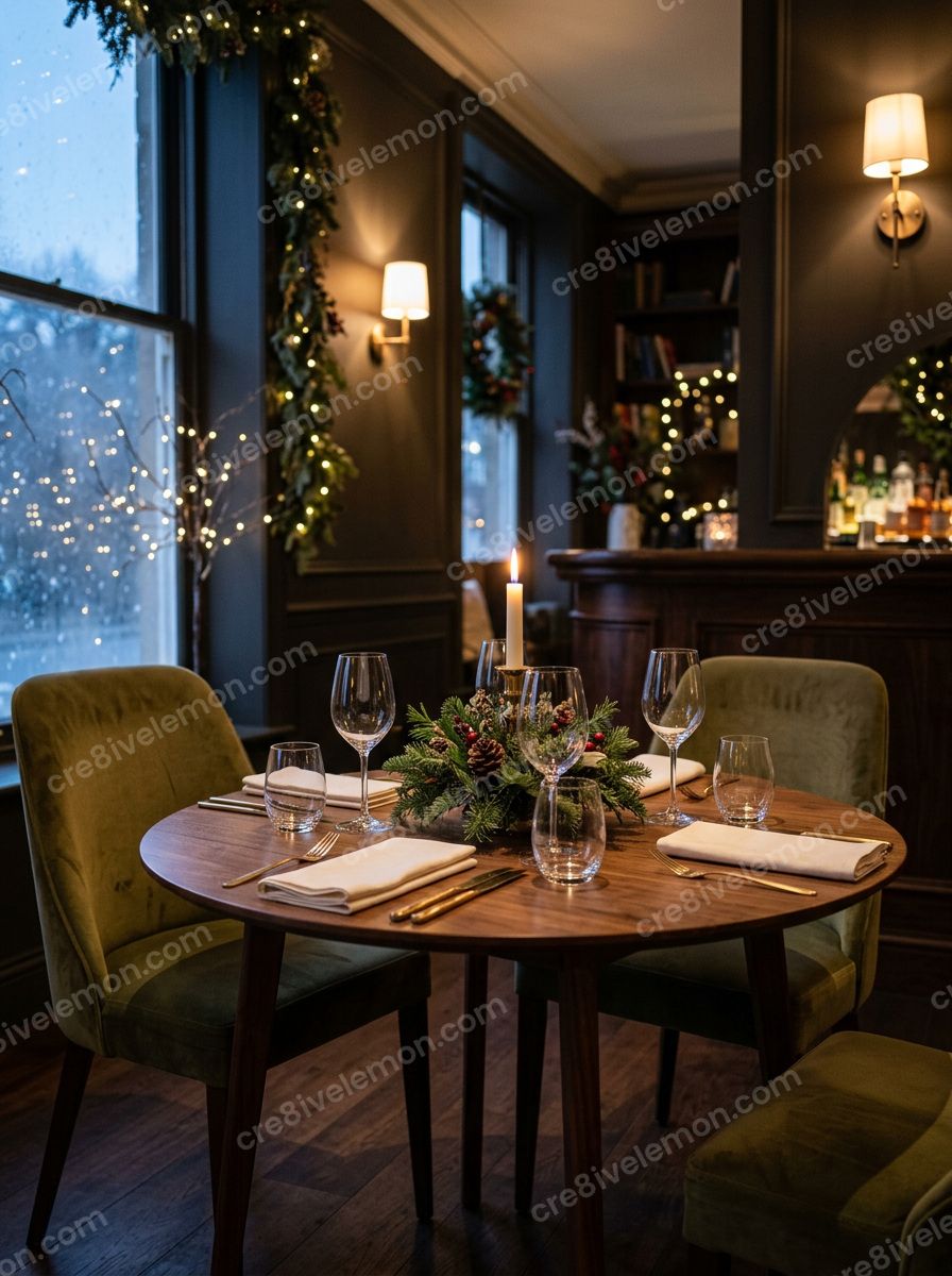 Image 11: Festive Restaurant Setting, watermarked preview