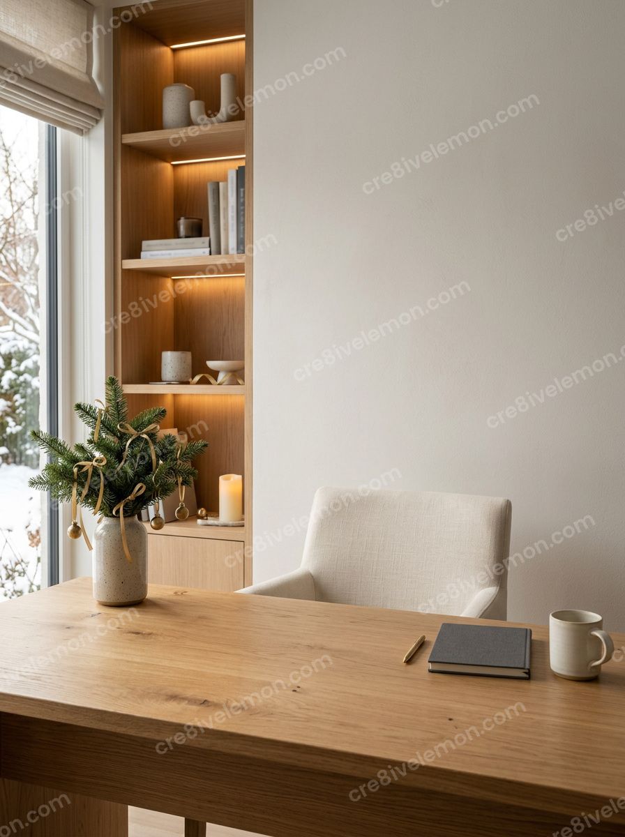 Image 16: Modern Festive Workspace, watermarked preview